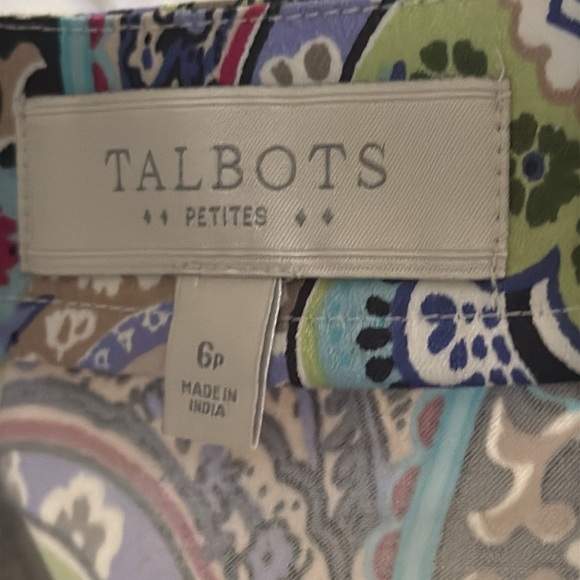 Talbots Bright Colorful Paisley Pencil Skirt Classy Workwear Business Size 6p - Picture 6 of 7